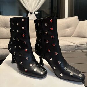 BCBG Black Studded Ankle Boots